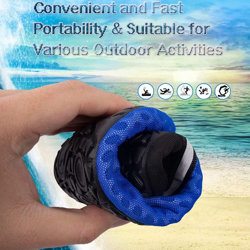 YALOX Water Shoes Women's Men's Outdoor Beach Swimming Aqua Socks Quick-Dry Barefoot Shoes Surfing Yoga Pool Exercise(D/XB-Navy,38/39EU) - Image 5